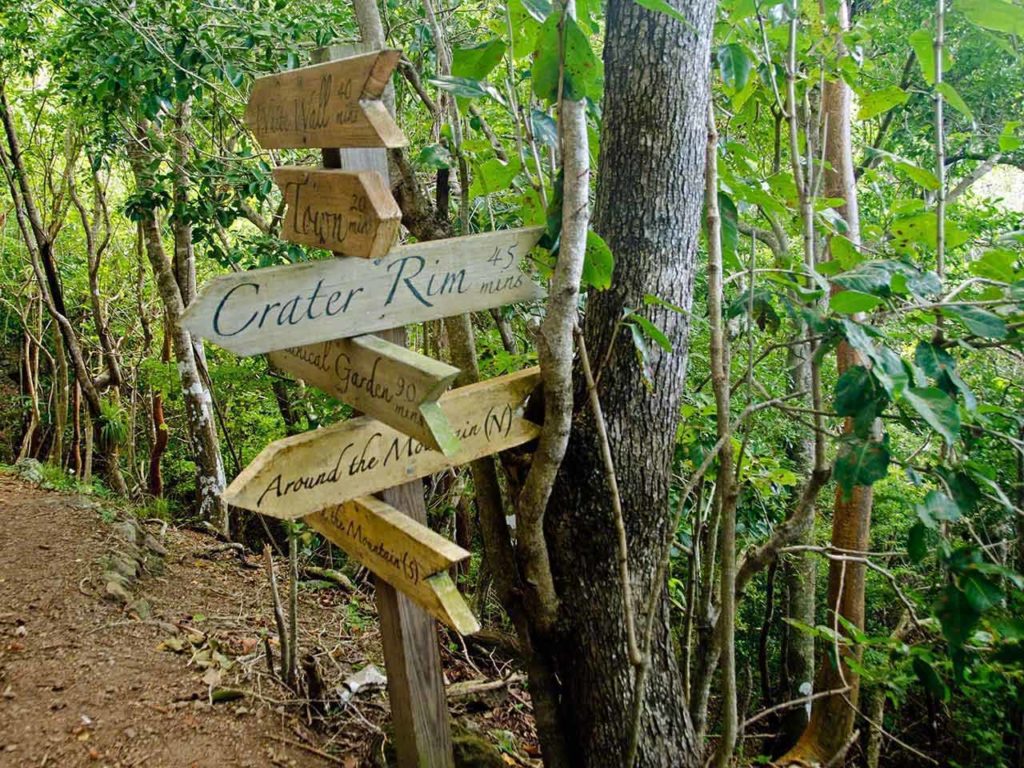 Hiking Path Signpost on the Quill